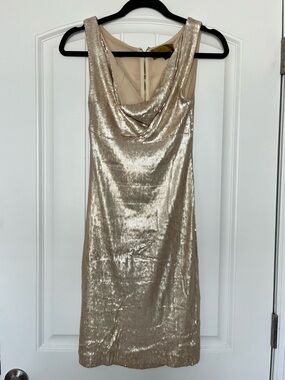 nicole miller gold sequin dress Nicole Miller Dresses